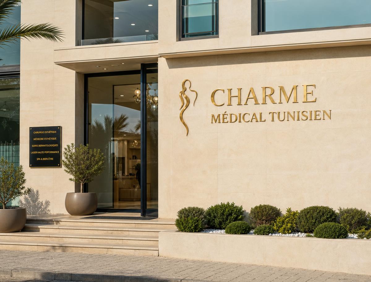 Façade de la clinique partenaire Charme Médical Tunisien
